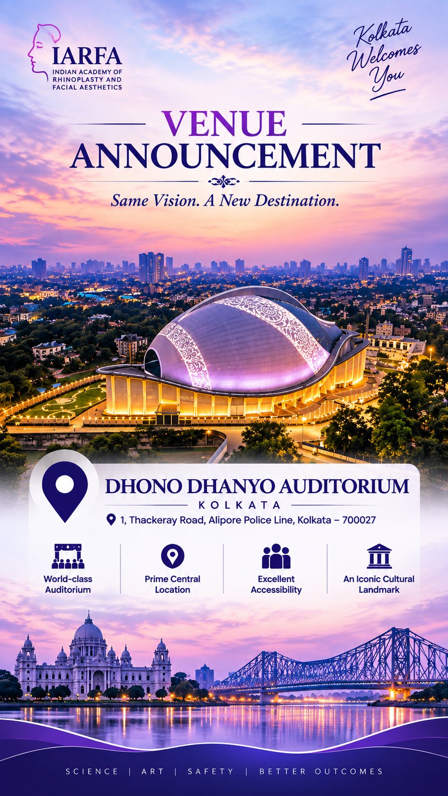 Dhono Dhanyo Auditorium Kolkata venue announcement